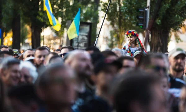 Protesten op het Onafhankelijkheidsplein in Kiev, Oekraïne — Stockfoto