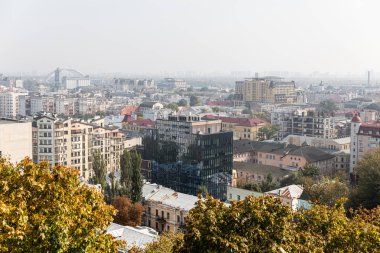 Kyiv 'in Podol ilçesinin şehir manzarası