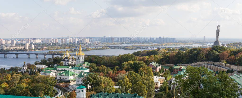 Aerial view on Kyiv city