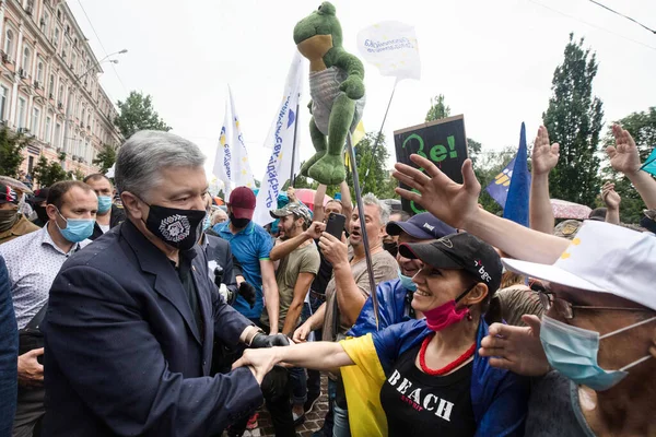 Kyiv Ukraina Juni 2020 Politisk Förföljelse Petro Porosjenko Tusentals Människor — Stockfoto