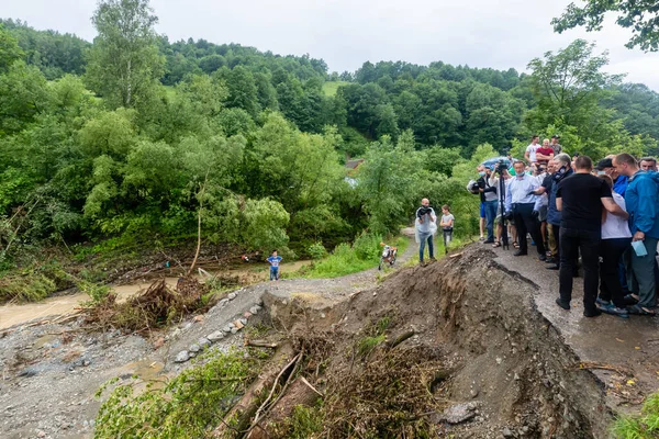 Karpaten Oekraïne Juni 2020 Catastrofale Overstroming Westelijke Regio Van Oekraïne — Stockfoto