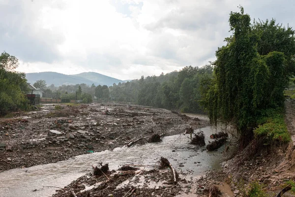 Karpaten Oekraïne Juni 2020 Catastrofale Overstromingen Westelijke Regio Van Oekraïne — Stockfoto