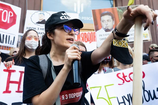 Kyiv Ukraine Jul 2020 Rally Political Persecution Ukraine Words Political — Stock Photo, Image