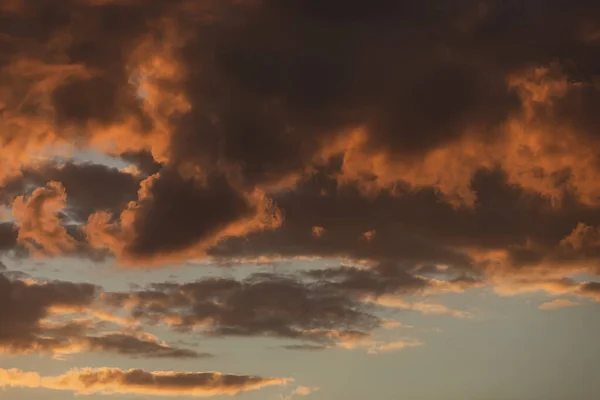 Contexte Naturel Crépuscule Beau Ciel Crépuscule Ciel Coloré Nuages Avec — Photo