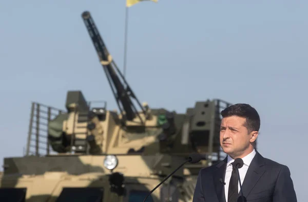 Vasylkiv Ucrania Agosto 2020 Presidente Ucrania Volodymyr Zelensky Participó Ceremonia —  Fotos de Stock