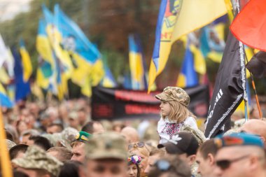 KYIV, UKRAINE - Ukrayna 'nın Kyiv' deki bağımsızlığının 29. yıldönümü münasebetiyle Ukrayna savunucularının 24 Ağustos 2020