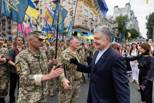 Kyiv Ukraine Aug 2020 Fifth President Ukraine Petro Poroshenko March — Stock Photo, Image