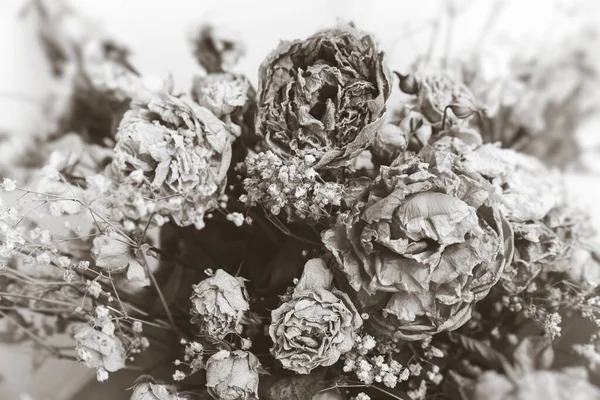 Dry Bouquet Close Image Dried Flowers Bouquet Life Death Concept — Stock Photo, Image