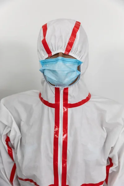 Chernigiv Ucrânia Outubro 2020 Costura Ternos Proteção Para Médicos Médicos — Fotografia de Stock