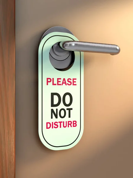 Disturb Sign Hanging Door Handle Illustration — Stock Photo, Image