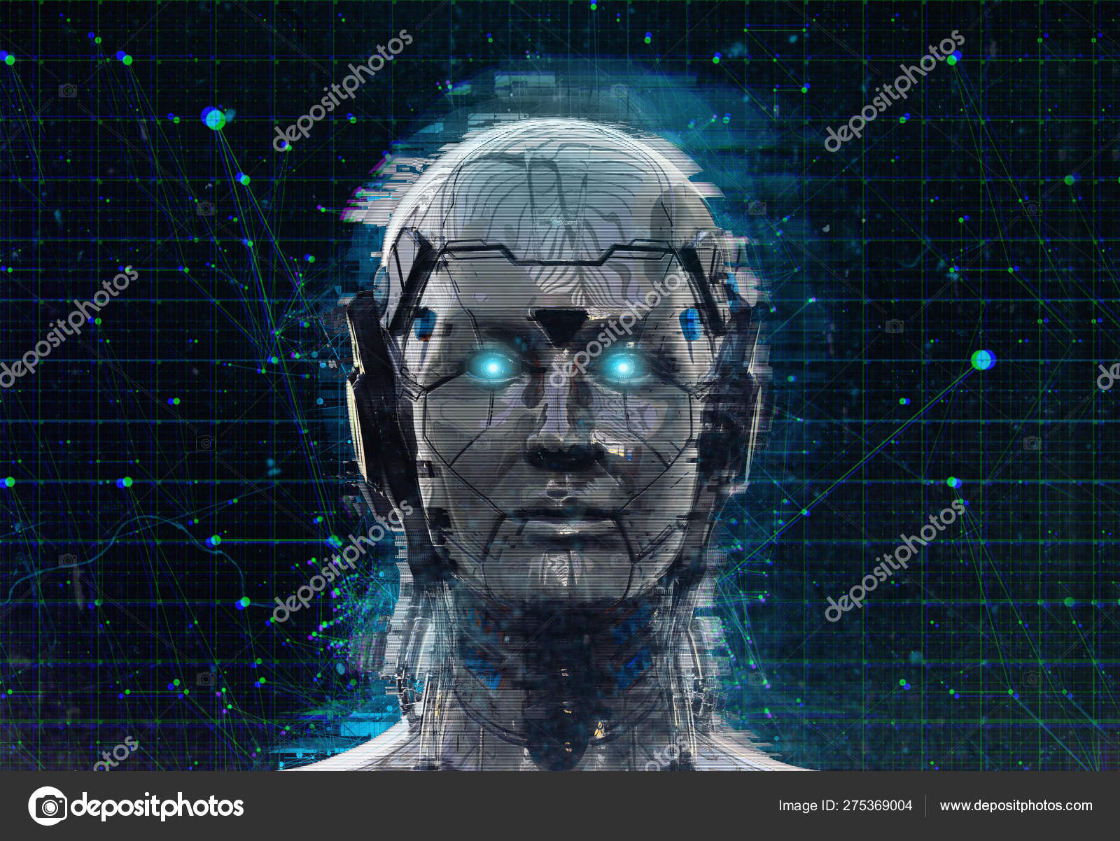 Technology Robot Sci Woman Cyborg Android Background Humanoid Artificial  Intelligence — Free Stock Photo © abidal #275369004