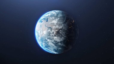 Uzaydan Dünya , Dünya gezegeninin 3d render, Nasa tarafından sağlanan bu görüntünün unsurları