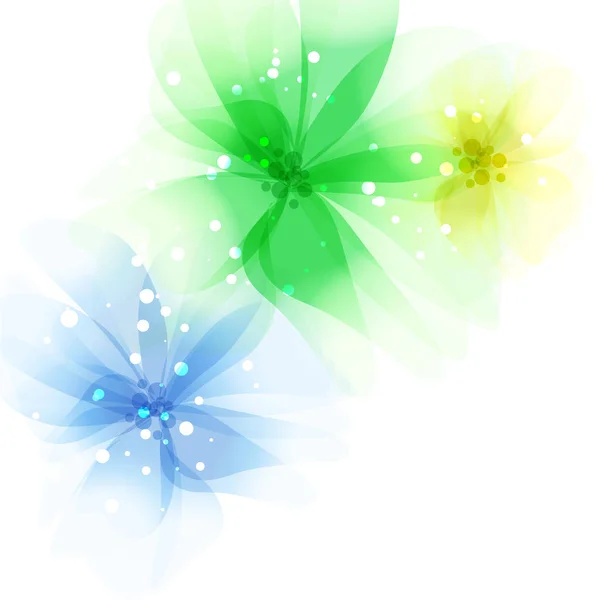 Eps 透明なオブジェクトが含まれています パステル カラーのお花でのベクトルの背景 — ストックベクタ