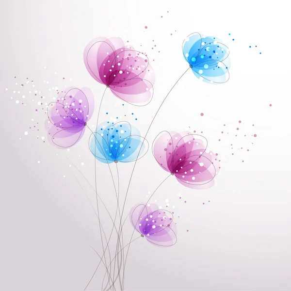 Vector Achtergrond Met Pastel Bloemen — Stockvector