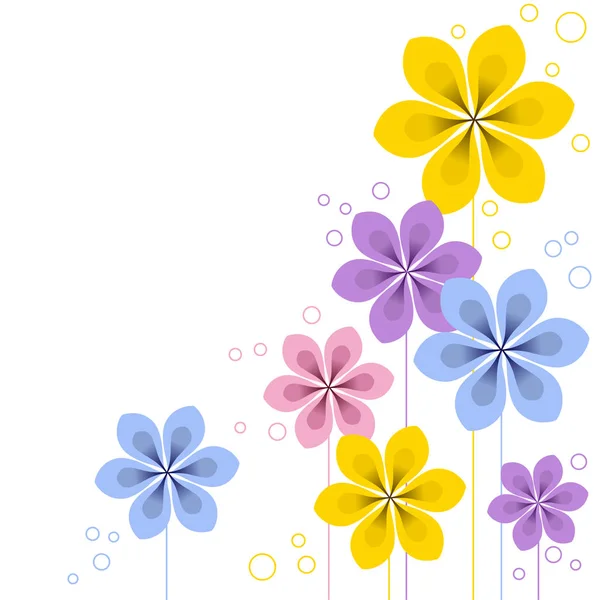 Fond Vectoriel Avec Des Fleurs Pastel Spe — Image vectorielle