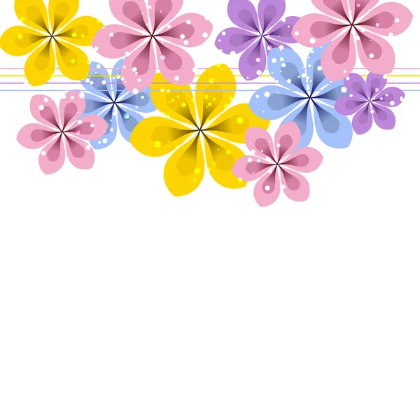 Vector Achtergrond Met Pastel Bloemen Eps — Stockvector