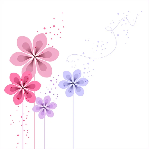 Fundo Vetorial Com Flores Pastel Eps — Vetor de Stock