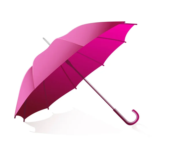 Pink Umbrella White Background — Stock Vector