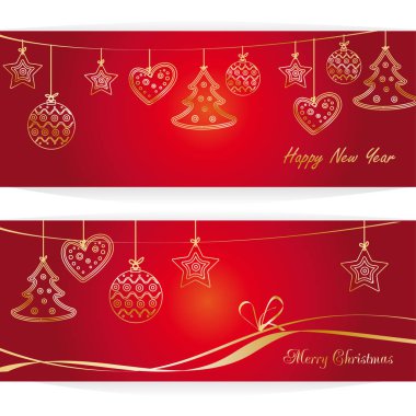 Vektör üstbilgi Happy New Year ve Noel