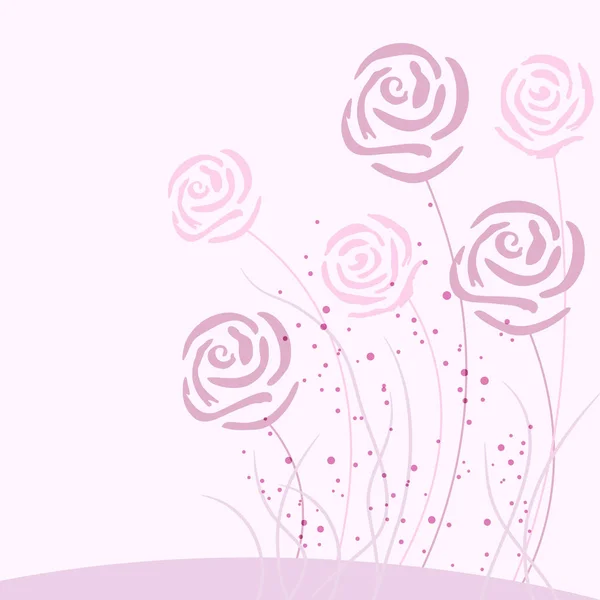 Fundo Vetorial Com Flores Pastel Eps — Vetor de Stock