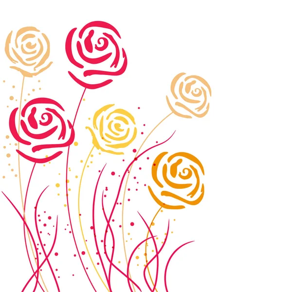 矢量与粉彩花卉背景 Eps — 图库矢量图片