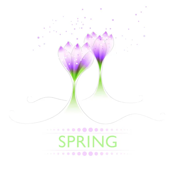 Hintergrund mit pastellfarbenen Frühlingsblumen — Stockvektor