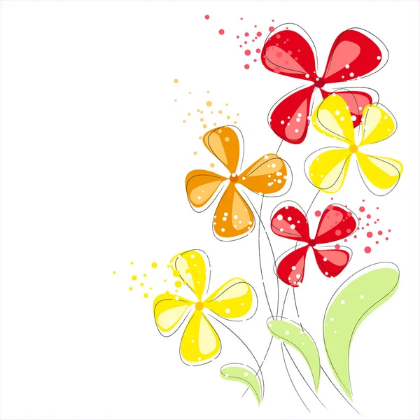 Vector Achtergrond Met Pastel Bloemen Eps — Stockvector