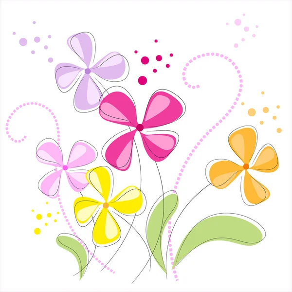 Vector Background Pastel Flowers Eps — Stock Vector