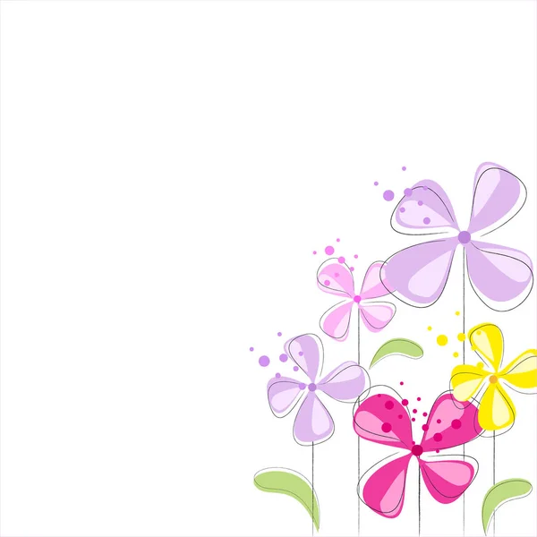 Fundo Vetorial Com Flores Pastel Eps —  Vetores de Stock