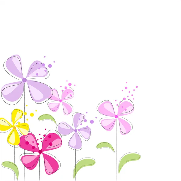 Vector Background Pastel Flowers Eps — Stock Vector