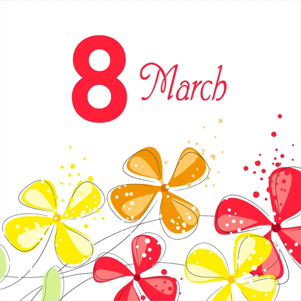 Sfondo vettoriale dell '8 marzo (Festa della Donna ) — Vettoriale Stock