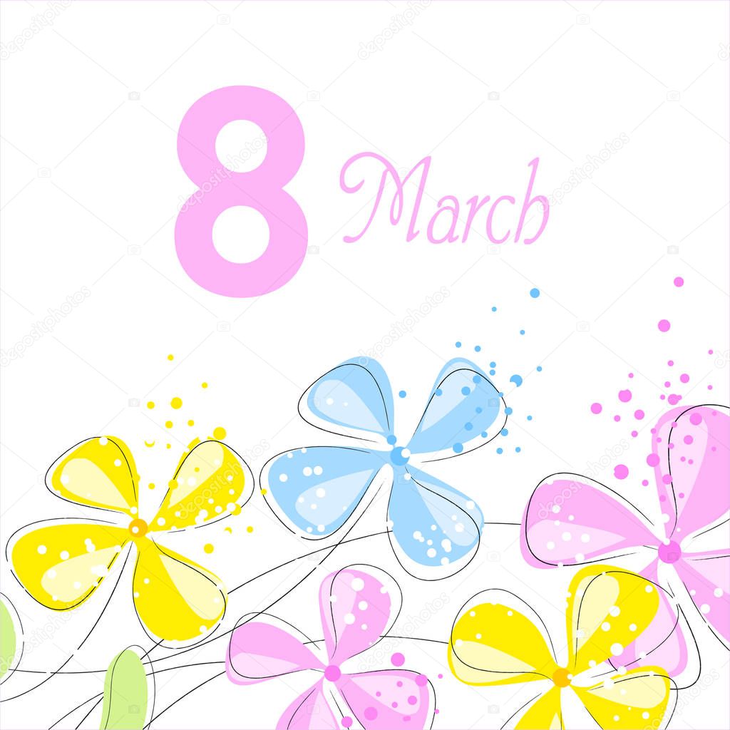 Vector background to the 8th of March (Women's Day)