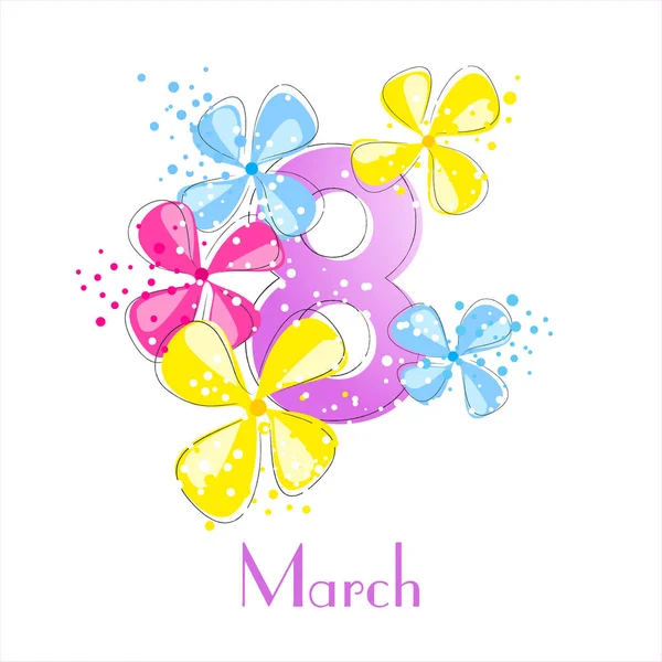 Vector background to the 8th of March (Women's Day) — Stock Vector