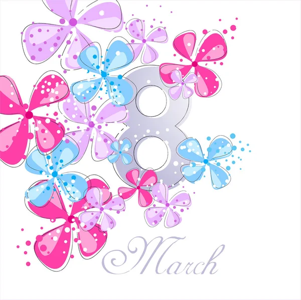 Vector background to the 8th of March (Women's Day) — Stock Vector