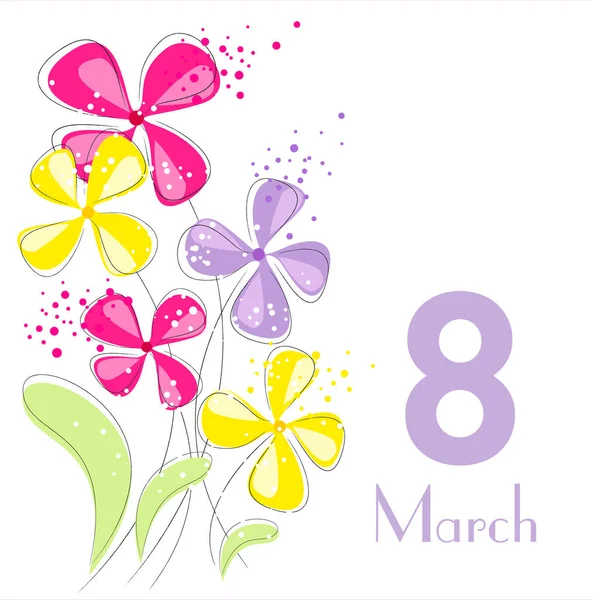 Vector background to the 8th of March (Women's Day) — Stock Vector