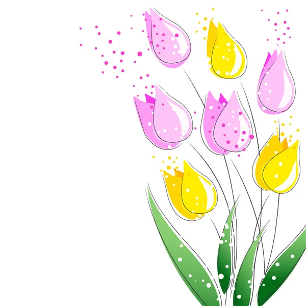 Primavera flor fondo — Vector de stock