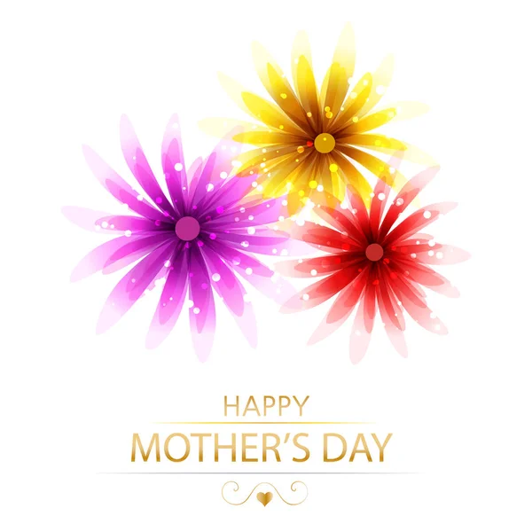 花と母の日カード — ストックベクタ