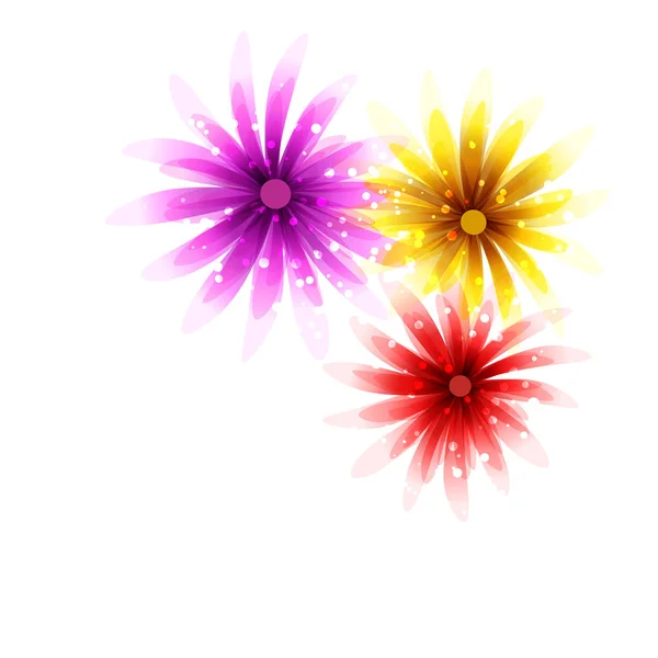 Vector de fondo con flores de colores — Vector de stock