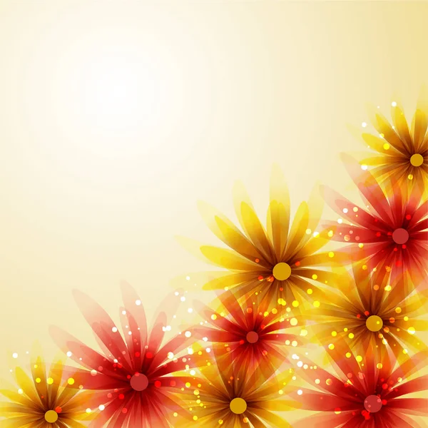 Vektor Hintergrund mit farbigen Blumen — Stockvektor