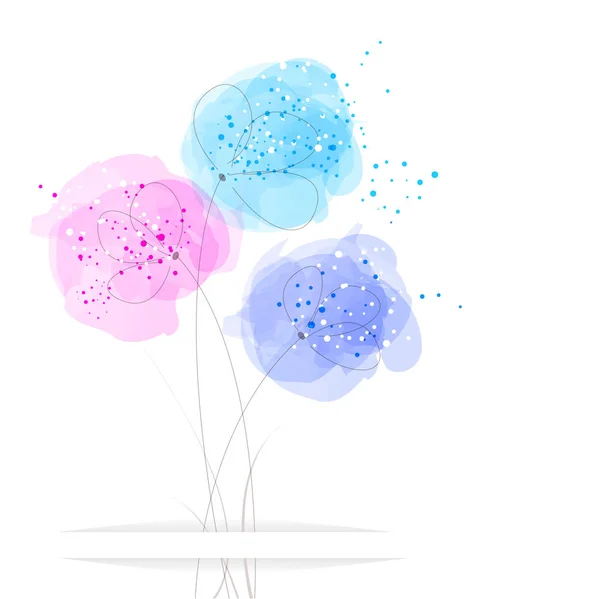 花を背景にしたベクトル — ストックベクタ