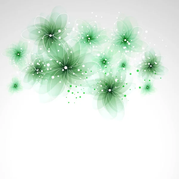 Fondo Vectorial Con Flores Pastel — Vector de stock