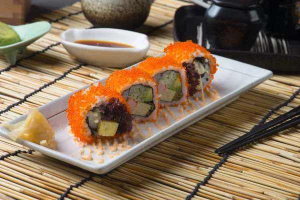 Close California Maki Sushi — Stock Photo, Image