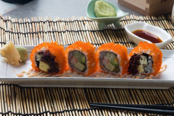 Close California Maki Sushi — Stock Photo, Image