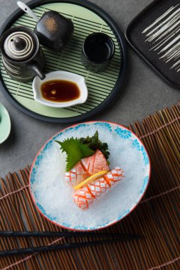 Somon Toro, balık Japon sashimi yiyecek göbek.