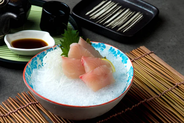 Close View Hon Maguro Ohtoro Fresh Tuna Fatty Belly Sashimi — Stock Photo, Image