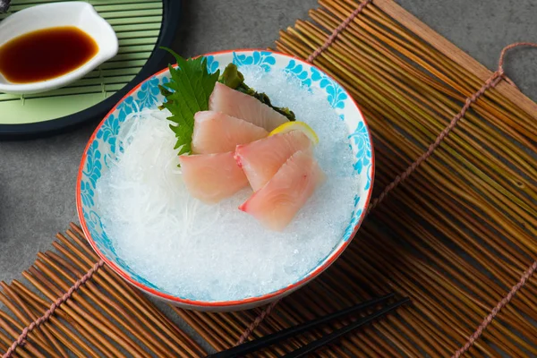 Close View Hon Maguro Ohtoro Fresh Tuna Fatty Belly Sashimi — Stock Photo, Image