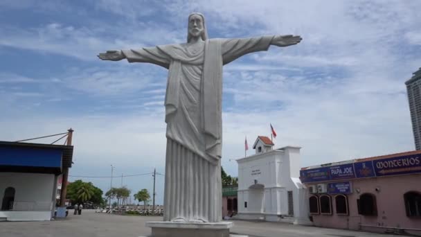 Melaka Malasia Junio 2018 Pueblo Asentamiento Portugués Estado Jesus — Vídeos de Stock