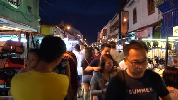 Melaka Malasia Junio Famoso Destino Turístico Jonker Caminar Noche — Vídeo de stock