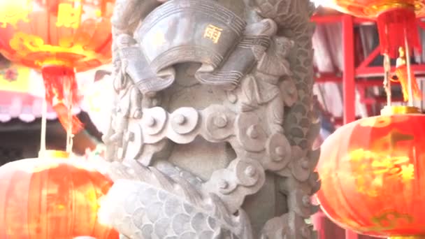 Bir Tapınak Çince Fener — Stok video