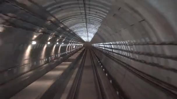 Concepto Metro Moderno Transporte Subterráneo Velocidad Conexión Metraje — Vídeos de Stock